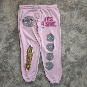 Lady Gaga IT'S A SINE Pink Sweatpants Size XL Merch Concert Chromatica